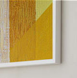 "Hues" - Art Print in Yellows by Jen Florentine - Frame Close-up