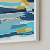 "Flatlands" - Art Print in Process Blue by Katie Craig - Frame Close-up