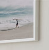 "East Coast Surfer" - Art Print in Soft Blue by Janet Cruz - Frame Close-up