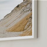 "Cliffs and Waves" - Art Print in sand by Helen Makadia - Frame Close-up