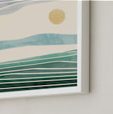 "Horizon 1" - Art Print in Aqua by Tatjana Koraksic - Frame Close-up