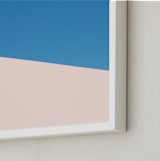"Space & Boundaries II" - Art Print in Pink Coral by Caroline Mint - Frame Close-up