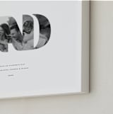 "DAD: Framed Photo" - Framed Photo in Chalk by Olivia Kanaley Inman - Frame Close-up