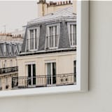 "Parisian Windows" - Art Print in Whitewashed by Annie Montgomery - Frame Close-up