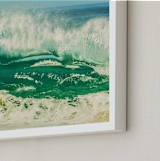 "The Wave I" - Art Print in Ocean Green by Debra Butler - Frame Close-up
