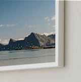 "Flock of Birds" - Art Print in True Blue by Nicolo Sertorio - Frame Close-up