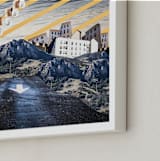 "San Luis Collage" - Art Print in Fremont Fuschia by Kate Baird - Frame Close-up