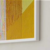 "Hues" - Art Print in Yellows by Jen Florentine - Frame Close-up