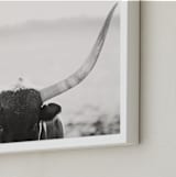 "Staredown" - Art Print in White by Amy Carroll - Frame Close-up