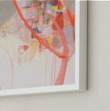 "Red Loops" - Art Print in Rosy Red by Kirsta Benedetti - Frame Close-up