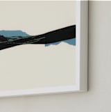 "Spliced Landscape 1" - Art Print in Blue Topaz by Melinda Laszczynski - Frame Close-up