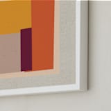 "Come And Stay With Me 2A" - Art Print in Albers Orange by Alain Castoriano - Frame Close-up
