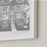 "House: Landscape Custom Letterpress Print" - Custom Letterpress Print in Warm Gray by Minted - Frame Close-up