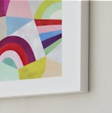 "Geometric Play" - Art Print in Bright Red by melanie mikecz - Frame Close-up