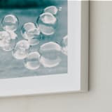 "Bubbles out of the Blue" - Art Print in Pale Aqua Blue by Mary Ann Glynn-Tusa - Frame Close-up