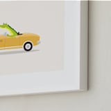 "Wacky Races I" - Art Print in Happy Yellow by David Michuki - Frame Close-up