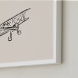 "Take Flight Loose Sketch 3" - Art Print in Beige by Katie Mulder - Frame Close-up
