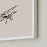 "Take Flight Loose Sketch 3" - Art Print in Beige by Katie Mulder - Frame Close-up