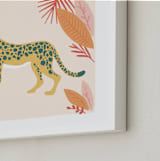 "speedy cheetah" - Art Print in melon by peetie design - Frame Close-up