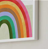 "Rainbow & Clouds" - Art Print in Ruby Red by melanie mikecz - Frame Close-up