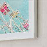 "Fair Days 3" - Art Print in Aqua, Pink, Yellow by Shannon Howard - Frame Close-up