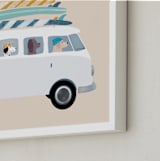 "Venice Beach" - Art Print in Sand by Jenna Holcomb - Frame Close-up