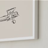 "Take Flight Loose Sketch 2" - Art Print in Beige by Katie Mulder - Frame Close-up