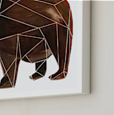 "Bear Body" - Art Print in Chestnut by Sarah Fitzgerald - Frame Close-up