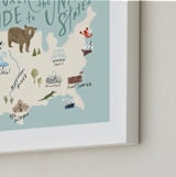 "Adventurer's Guide" - Art Print in Blue by Hannah Williams - Frame Close-up