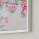 "Enchanted Garden 2" - Art Print in Floral Pink by Arohika Verma - Frame Close-up