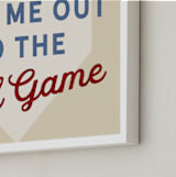 "Little Slugger Series 1" - Art Print in Beige by Pinky Diamond Studio - Frame Close-up