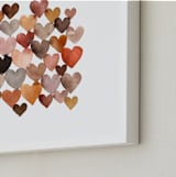 "Clay Hearts" - Art Print in Earthy by Sara Berrenson - Frame Close-up