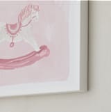 "Rocking Horse" - Art Print in Rose by Laura Bercovich - Frame Close-up