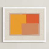 "Come And Stay With Me I" - Art Print in Albers Orange by Alain Castoriano - Framed