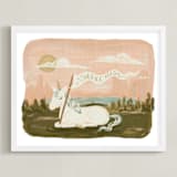 "Make Much Magic" - Art Print in Peach by Angel Walker - Framed