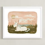 "Make Much Magic" - Art Print in Peach by Angel Walker - Framed