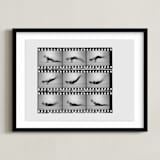 "The Worm in Motion" - Art Print in Vintage Grey by Kelsey Mucci - Framed