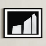 "Architecture Noir" - Art Print in deep black by Kaitie Bryant - Framed