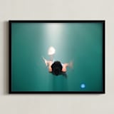 "Pool Illumination" - Art Print in Sea green by Georgia Tankard - Framed