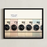 "at the laundromat" - Art Print in isabelline by Maja Cunningham - Framed