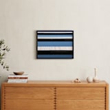"Dockside Tranquility" - Art Print in Ocean Blue by Annie Seaton - In a Room