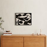 "Swimming Birds" - Art Print in Black by Mary Ketch - In a Room