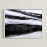 "Black Tie Silver" - Art Print in Silver Black by Teodora Guererra - Framed