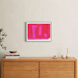 "Modern colors" - Art Print in Vibrant Red by Marta Crea - In a Room
