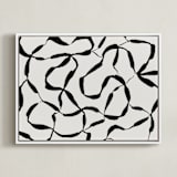 "Chain of events" - Art Print in Black Jack by Jaqui Falkenheim - Framed Canvas