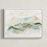 "Insight" - Art Print in Mist by Lindsay Megahed - Framed Canvas