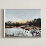 "Through The Woods" - Art Print in Burnt Sienna by Lorent and Leif - Framed Canvas