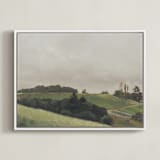 "Peaceful Vines" - Art Print in warm sky by Amanda Phelps - Framed Canvas