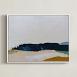 "Moving Mountains II" - Art Print in Dark Sky Blue by Kayla King - Framed Canvas