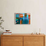 "Patches" - Art Print in Denim blue by Bethania Lima - In a Room